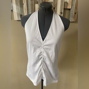 Lafayette 148 New York Elegant White Halter Top Size XL NWT‎